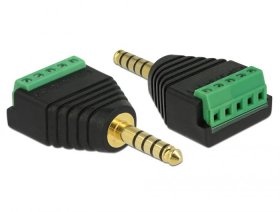 Delock Cable/plugs/adapter - Adapter Klinkenstecker 4,4 Mm > Terminalblock 5 Pin