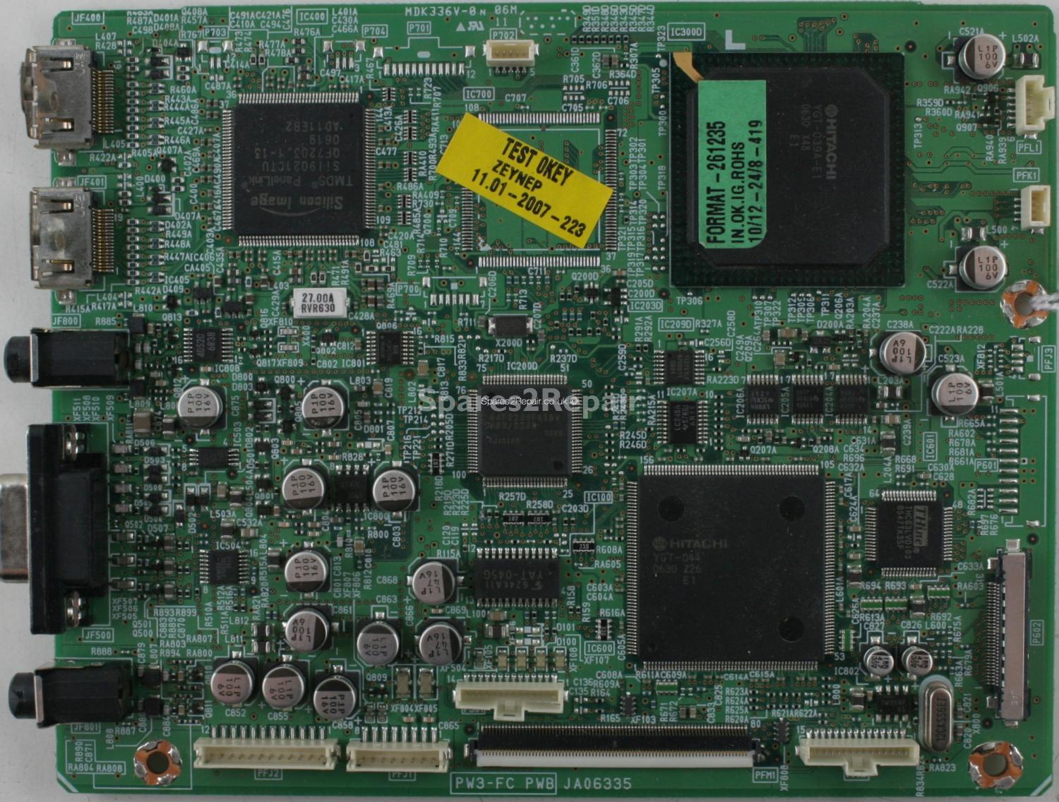 Hitachi 42PD9700U - Input Board - JA06335 - PW3-FC PWB