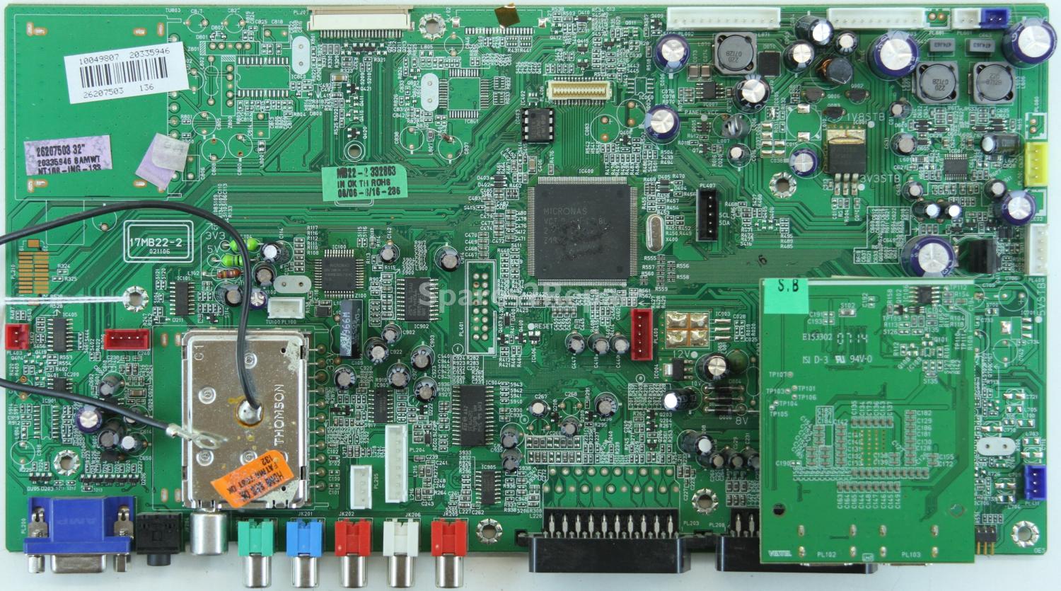 Hitachi L26H01U - Main AV - 17MB22-2 - 021106 - 20335946 - 17DB22Z-1 - 201206 - 20310307