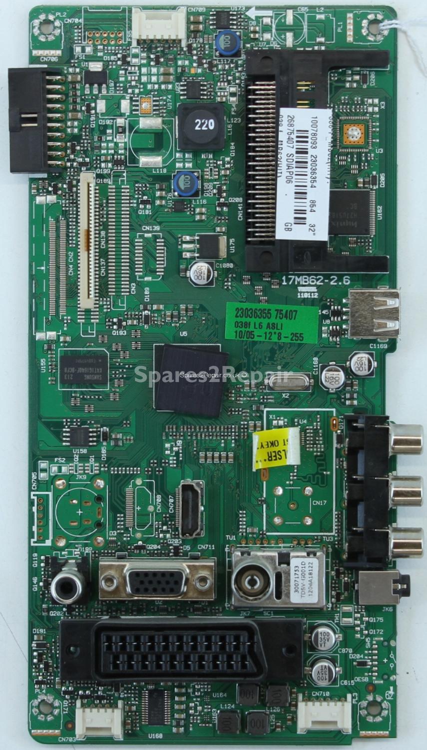 Hitachi L32HK04UK - Main AV - 17MB62-2.6 - 110112 - 23036354 - 23036355