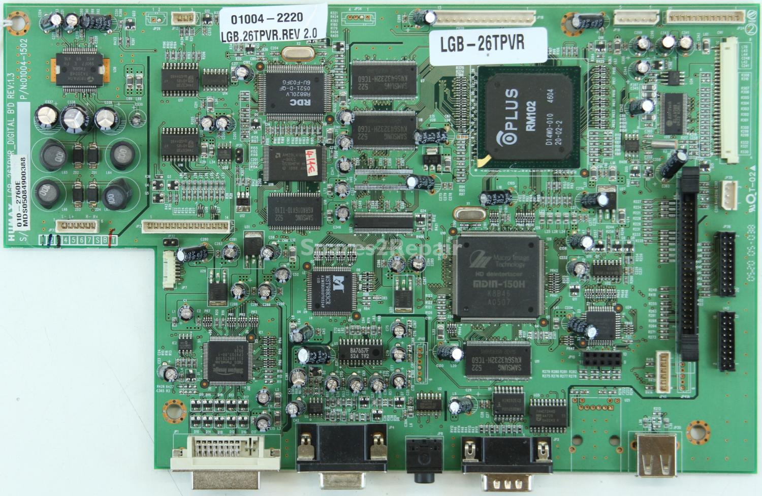Humax LBG-32TPVR - DIGITAL BOARD - 01004-1502 - REV:1.3 - 01004-2220 - REV 2.0