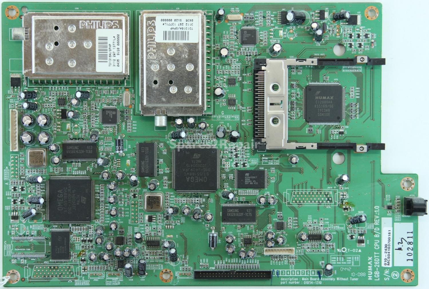 Humax LGB-26DTT - Tuner - LGB-26DTT CPU B-D REV.1.0 - 01004-1310