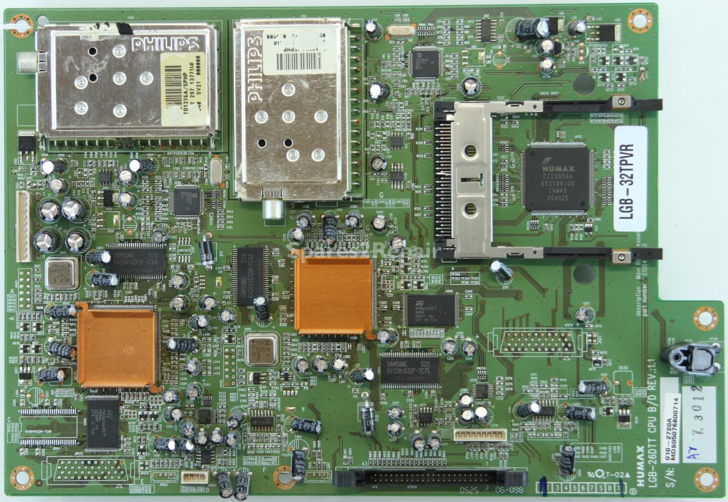 Humax LGB-32TPVR - Tuner & Card Reader - 01004-1480 - REV.:1.1 - 010-2720A