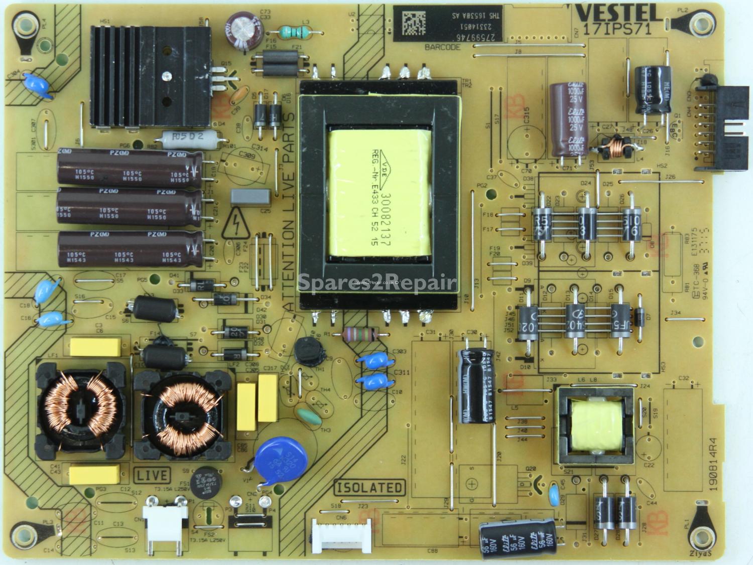 JVC LT-40C755 - Power Supply - 23314051 - 17IPS71 - 190814R4