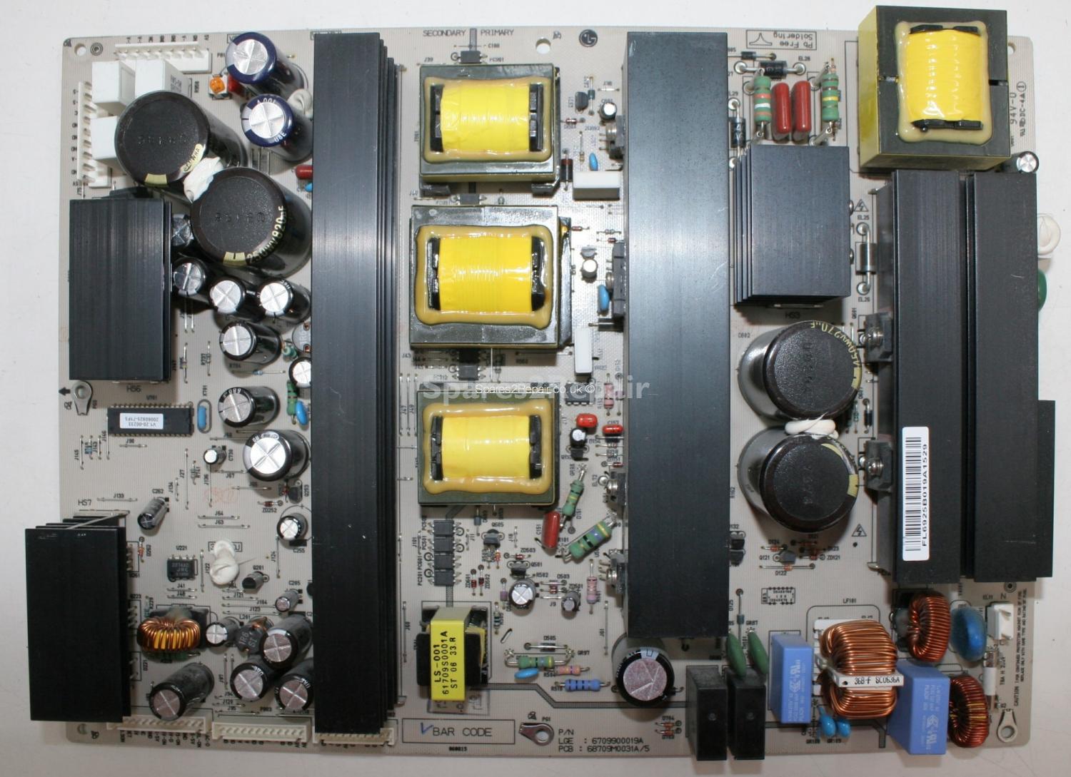 LG 42PC1DV - PSU - 68709M0031A-5 - 6709900019A - 2300KEG002B-F REV1.3 - YPSU-J011A