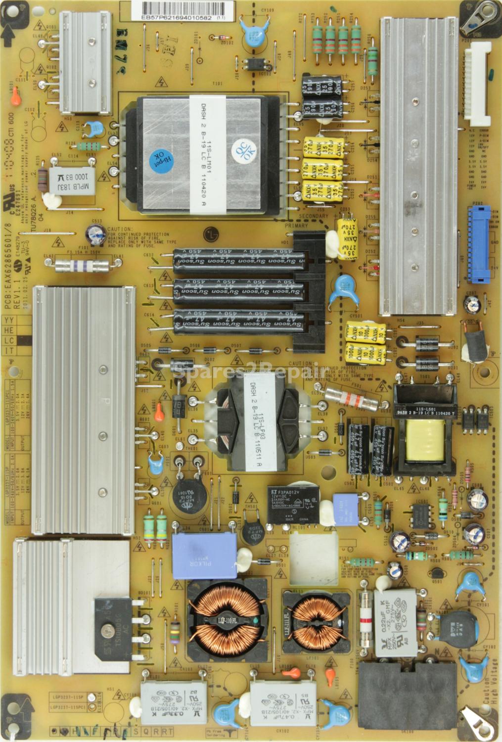 LG 32LV4500 - PSU - EAY62169401 - EAX62865601/8 - REV1.1 - LGP3237-11SP -3PAGC10039A-R