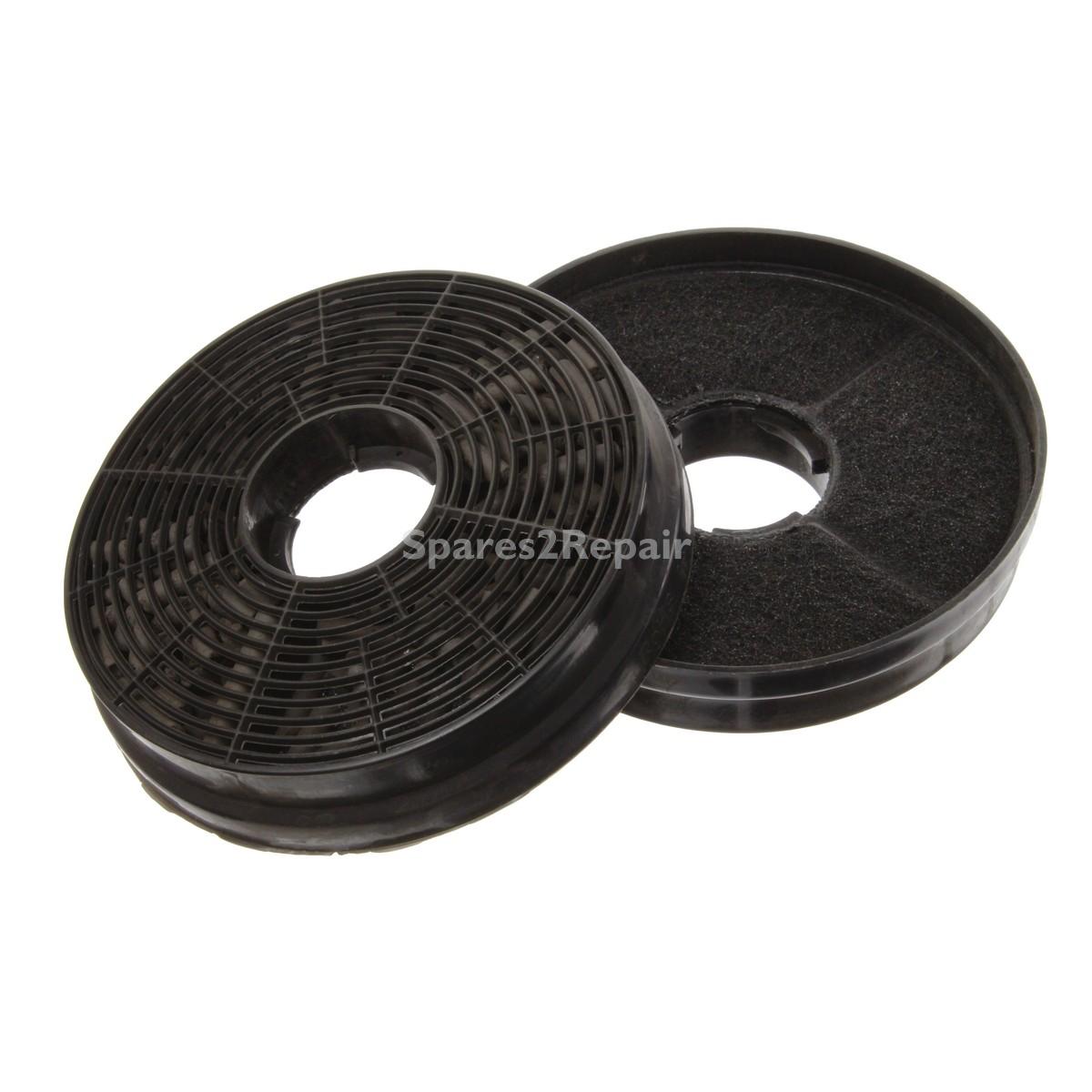 Compatible for Logik, ElectriQ, PKM ‘CF130 Type’ Carbon Charcoal Cooker Hood Filters (105mm) (Pack of 2)