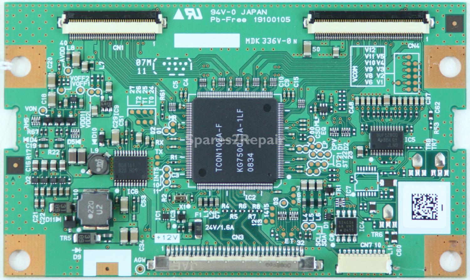 Panasonic TX-32LXD80 - LVDS - 19100105 - TCON102A-F