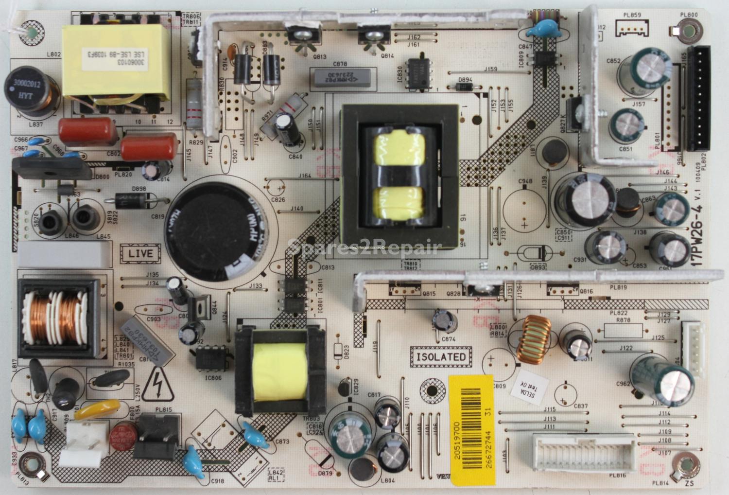 Sharp LC-32D12E - PSU - 17PW26-4 V.1 - 100409 - 20519700