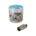Sedea Coax Plug/f-socket - 058196 F-adapter F-socket To Iec Plug 25 Pieces