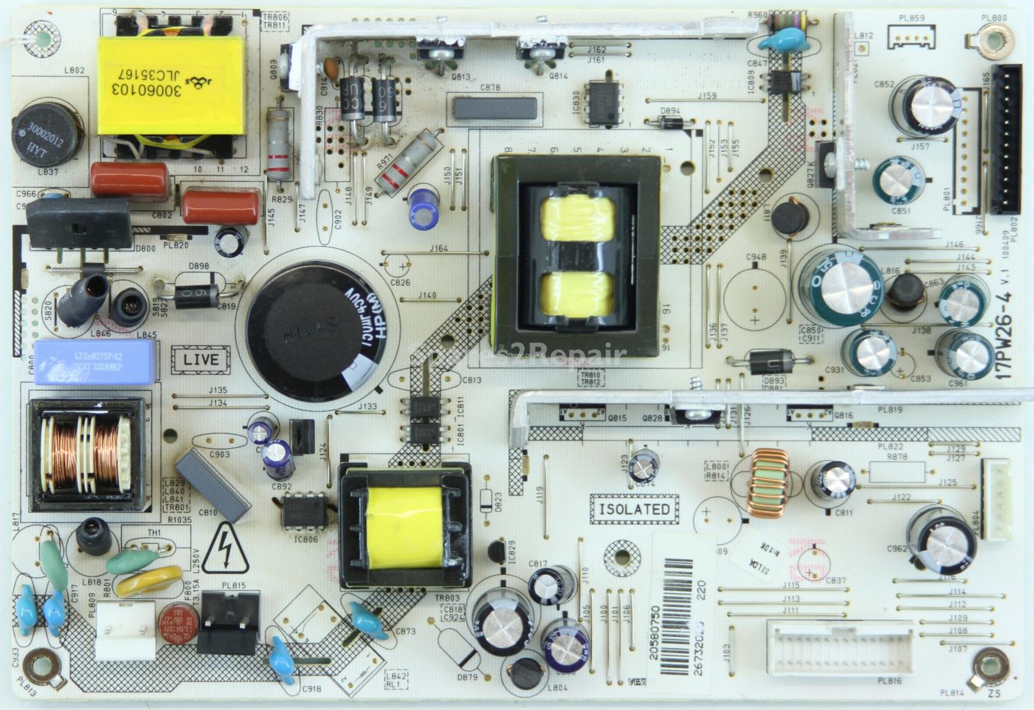 Sharp LC-32D12E - PSU - 20580750 - 17PW26-4 V.1 - 100409