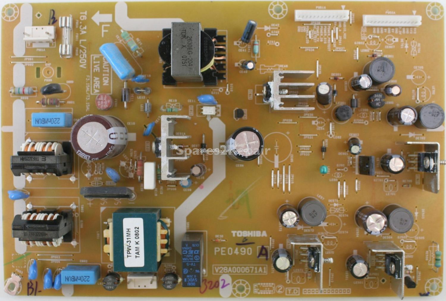 Toshiba 32AV504D - PSU - PE0490 A - V28A000671A1